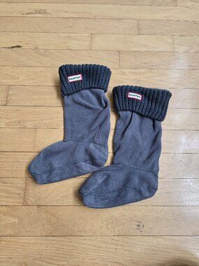 Hunter | recycled fleece grey preppy tall boot socks | WMS M